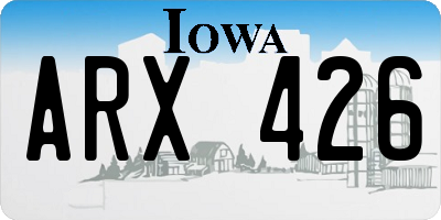 IA license plate ARX426