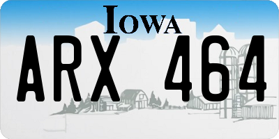 IA license plate ARX464