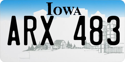 IA license plate ARX483
