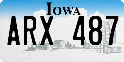 IA license plate ARX487