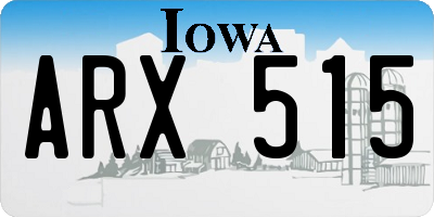 IA license plate ARX515
