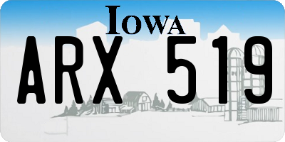 IA license plate ARX519