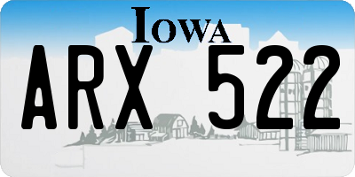 IA license plate ARX522