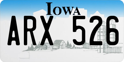 IA license plate ARX526