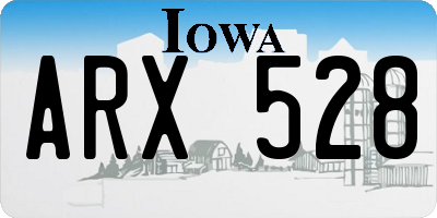 IA license plate ARX528
