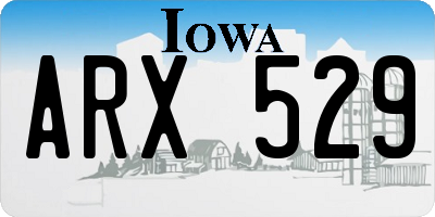 IA license plate ARX529