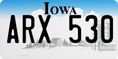 IA license plate ARX530