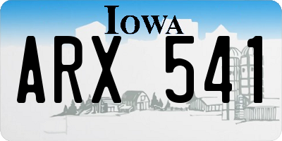 IA license plate ARX541