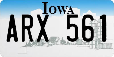 IA license plate ARX561