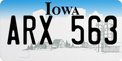 IA license plate ARX563