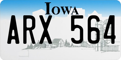IA license plate ARX564