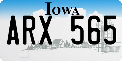 IA license plate ARX565