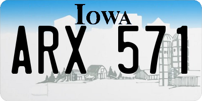 IA license plate ARX571