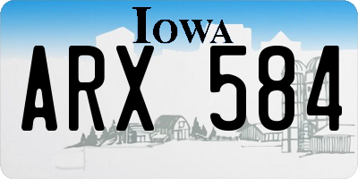 IA license plate ARX584