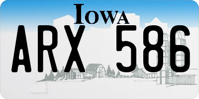 IA license plate ARX586