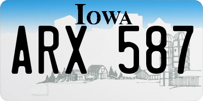 IA license plate ARX587