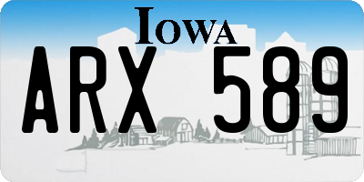 IA license plate ARX589
