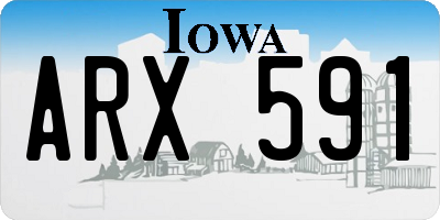IA license plate ARX591