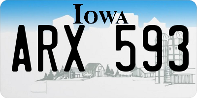 IA license plate ARX593