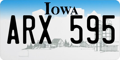 IA license plate ARX595