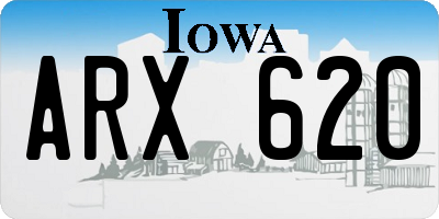 IA license plate ARX620