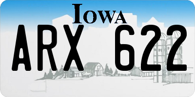 IA license plate ARX622