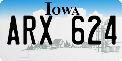 IA license plate ARX624