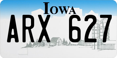 IA license plate ARX627