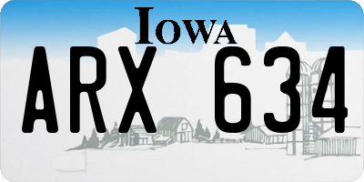 IA license plate ARX634