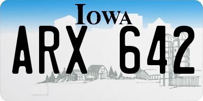 IA license plate ARX642