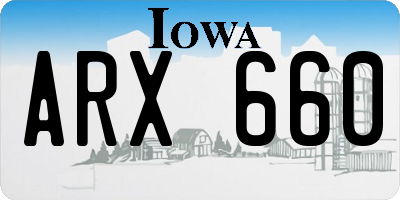 IA license plate ARX660
