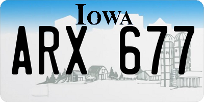 IA license plate ARX677
