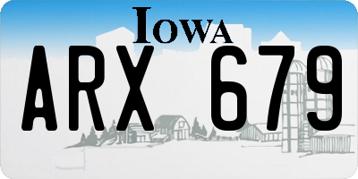 IA license plate ARX679