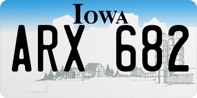 IA license plate ARX682