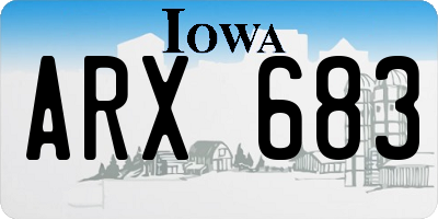 IA license plate ARX683