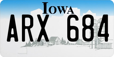 IA license plate ARX684