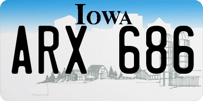 IA license plate ARX686