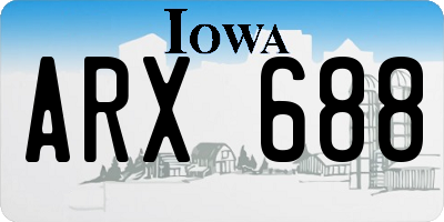 IA license plate ARX688