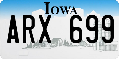 IA license plate ARX699