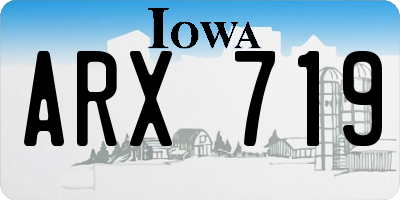 IA license plate ARX719