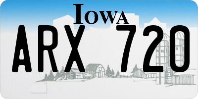 IA license plate ARX720