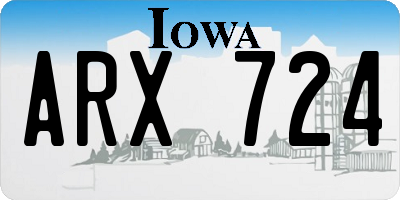 IA license plate ARX724