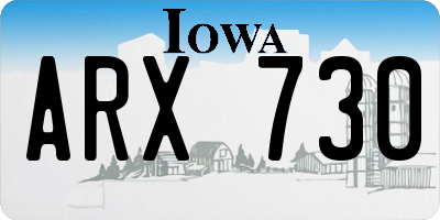 IA license plate ARX730