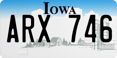 IA license plate ARX746