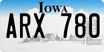 IA license plate ARX780