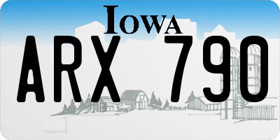 IA license plate ARX790