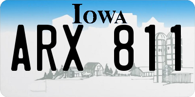 IA license plate ARX811