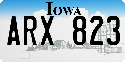 IA license plate ARX823