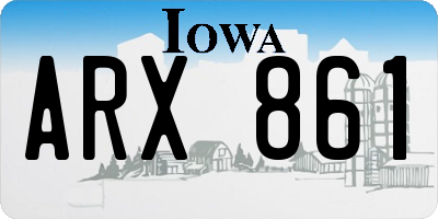 IA license plate ARX861