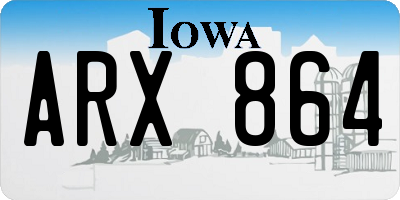 IA license plate ARX864